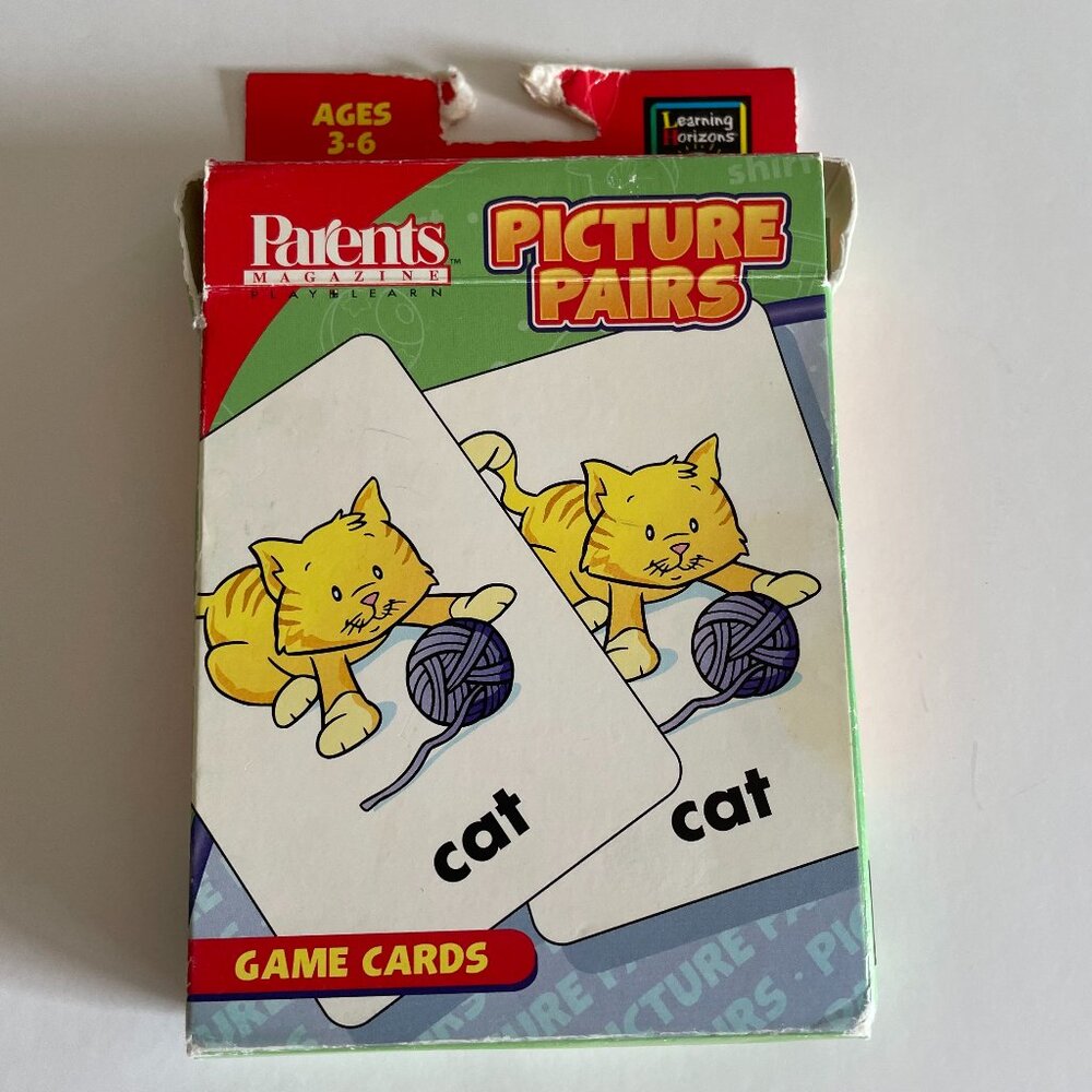 Learning Horizons Parents Magazine Picture Pairs 50 Game Cards